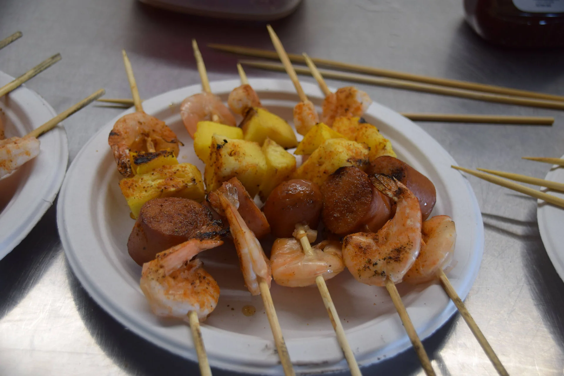 Photos of food, happenings, staff and family during the company picnic event