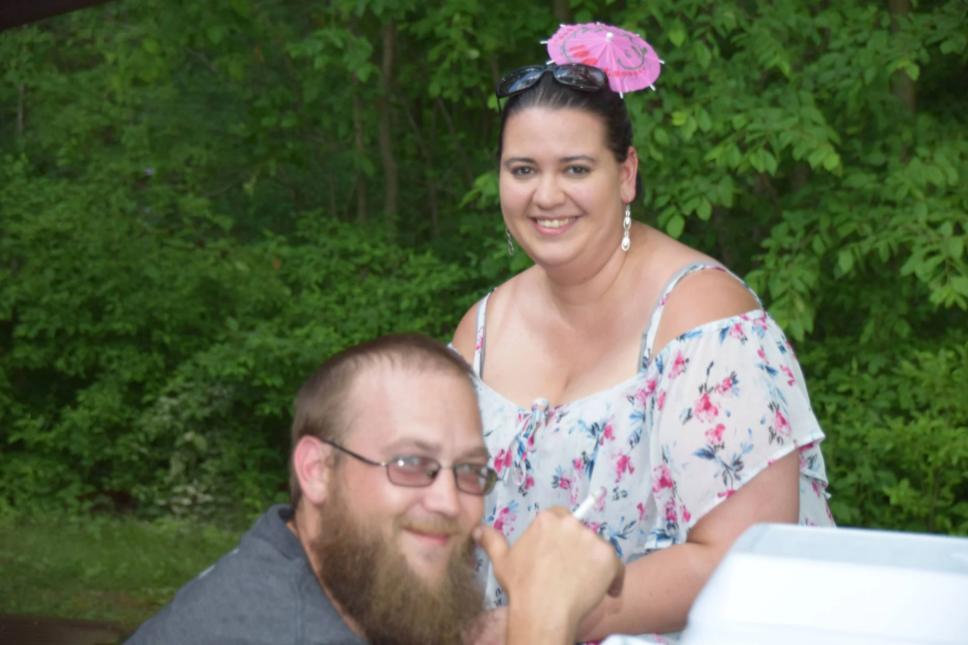 Photos of food, happenings, staff and family during the company picnic event