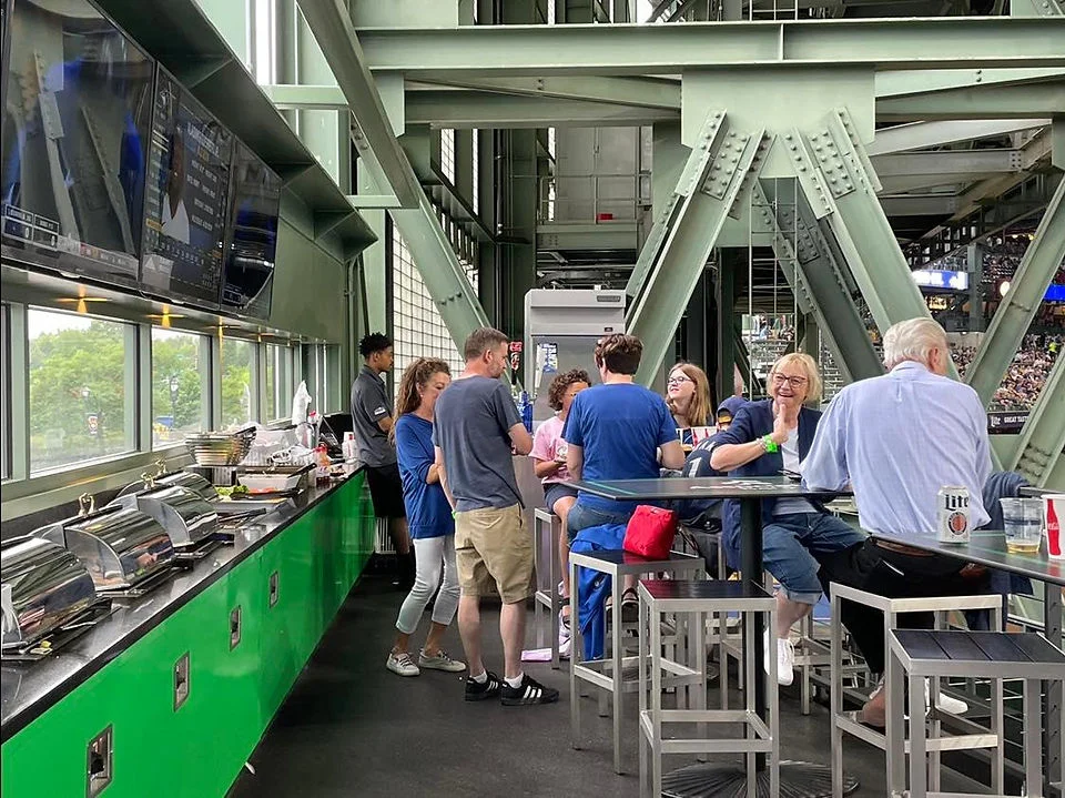 Peopleeating at the venue canteen