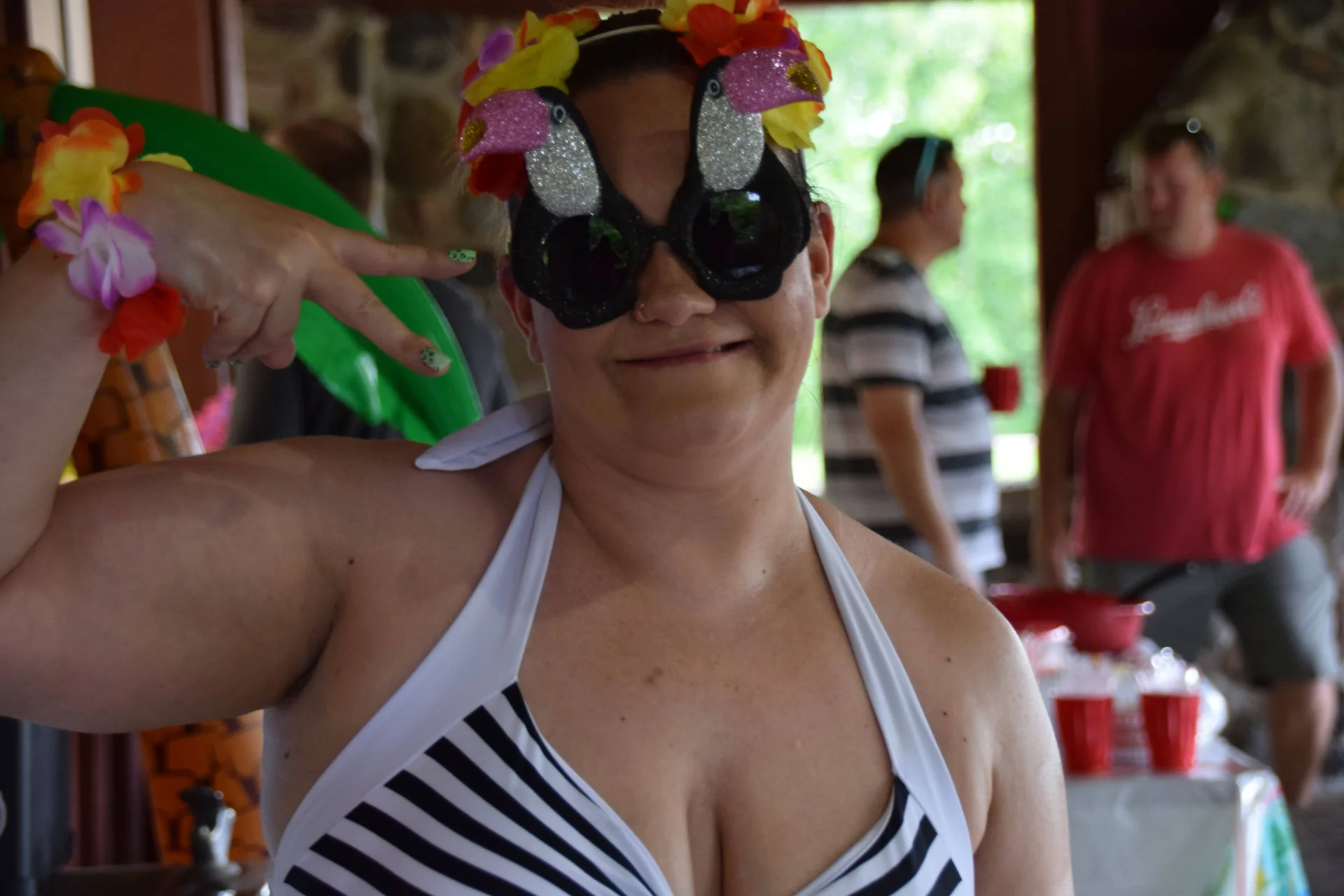Photos of food, happenings, staff and family during the company picnic event