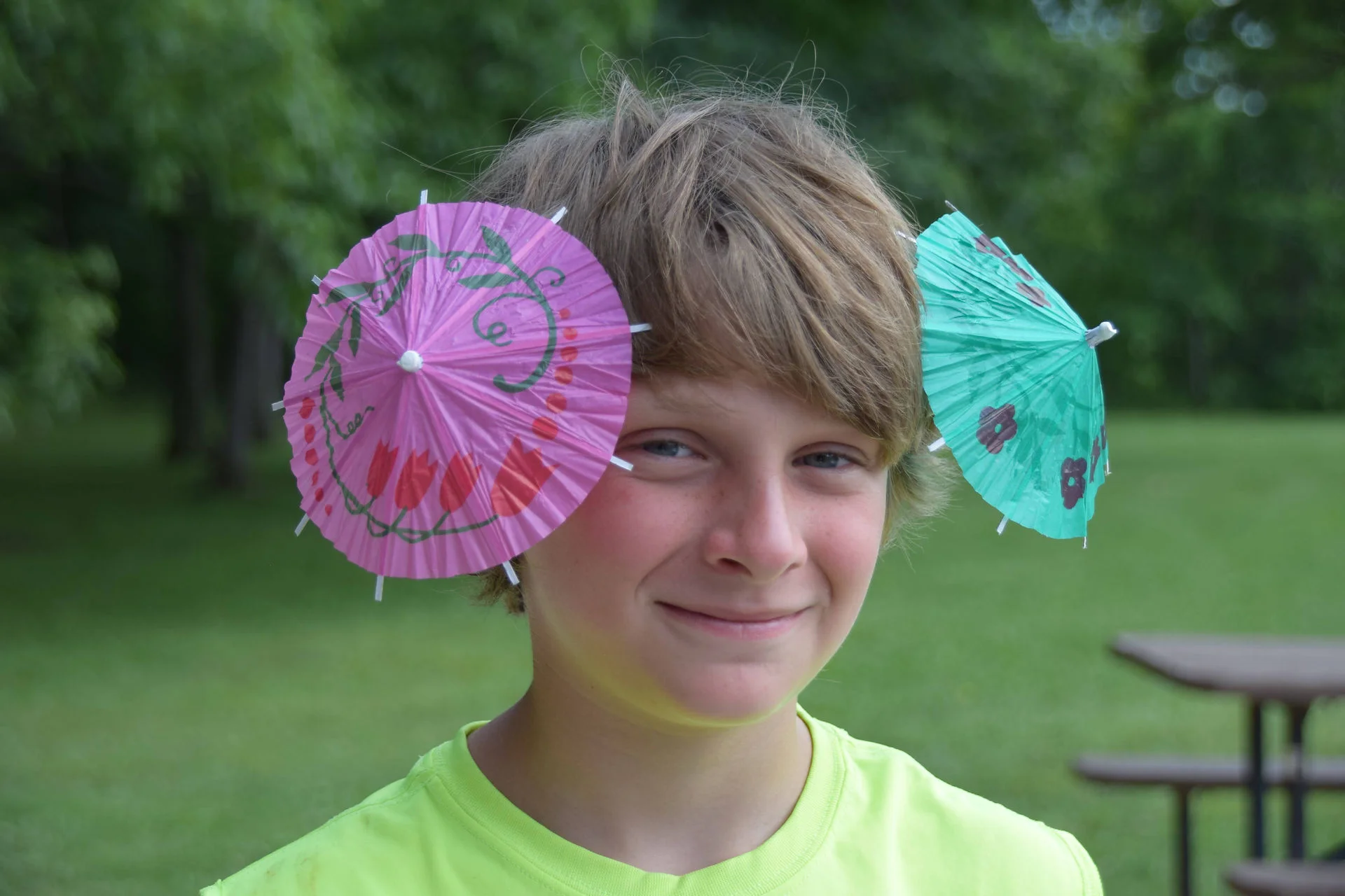 Photos of food, happenings, staff and family during the company picnic event