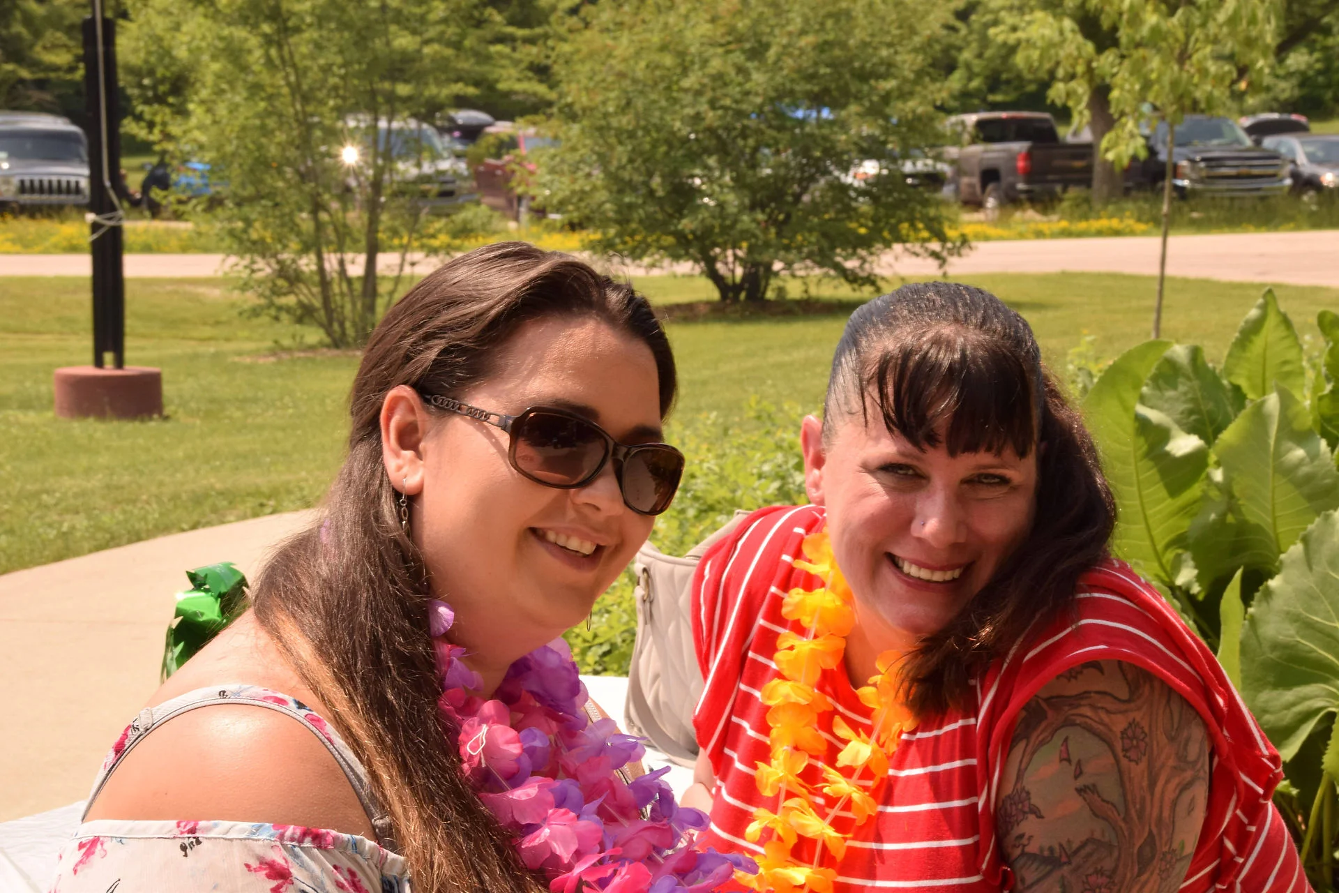 Photos of food, happenings, staff and family during the company picnic event