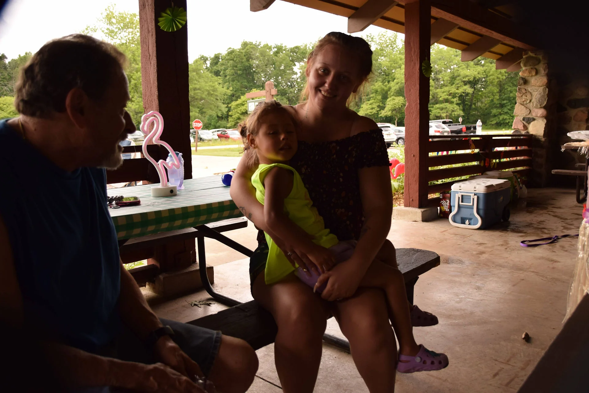 Photos of food, happenings, staff and family during the company picnic event